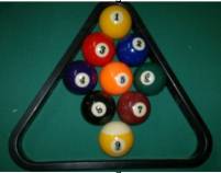 Colocación bolas de billar en juego billar pool bola 9